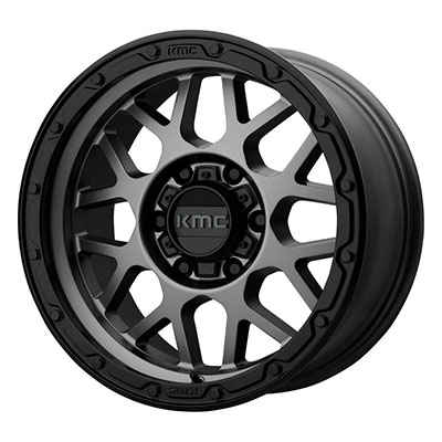 KMC Wheels KM535 Grenade OR, 18x8.5 with 8 on 6.5 Bolt Pattern - Gray / Black - KM53588580400